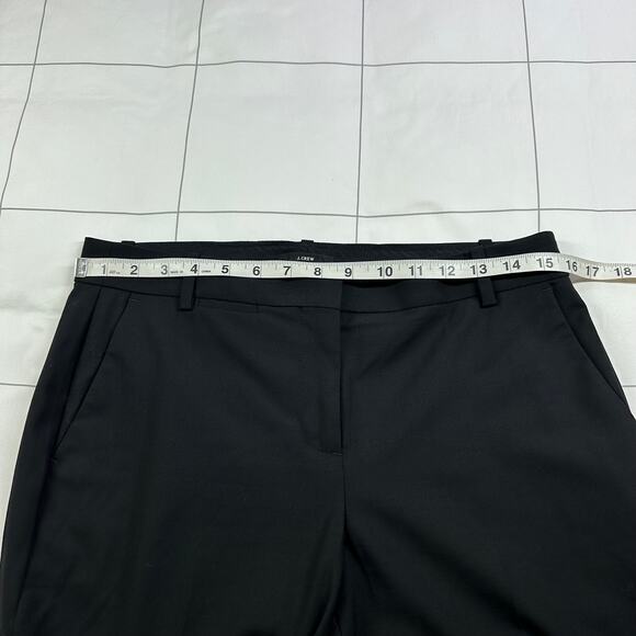 J.Crew Pants Womens 6 Black 365 Wool Full Length Slim Straight Solid Classic - Picture 6 of 11